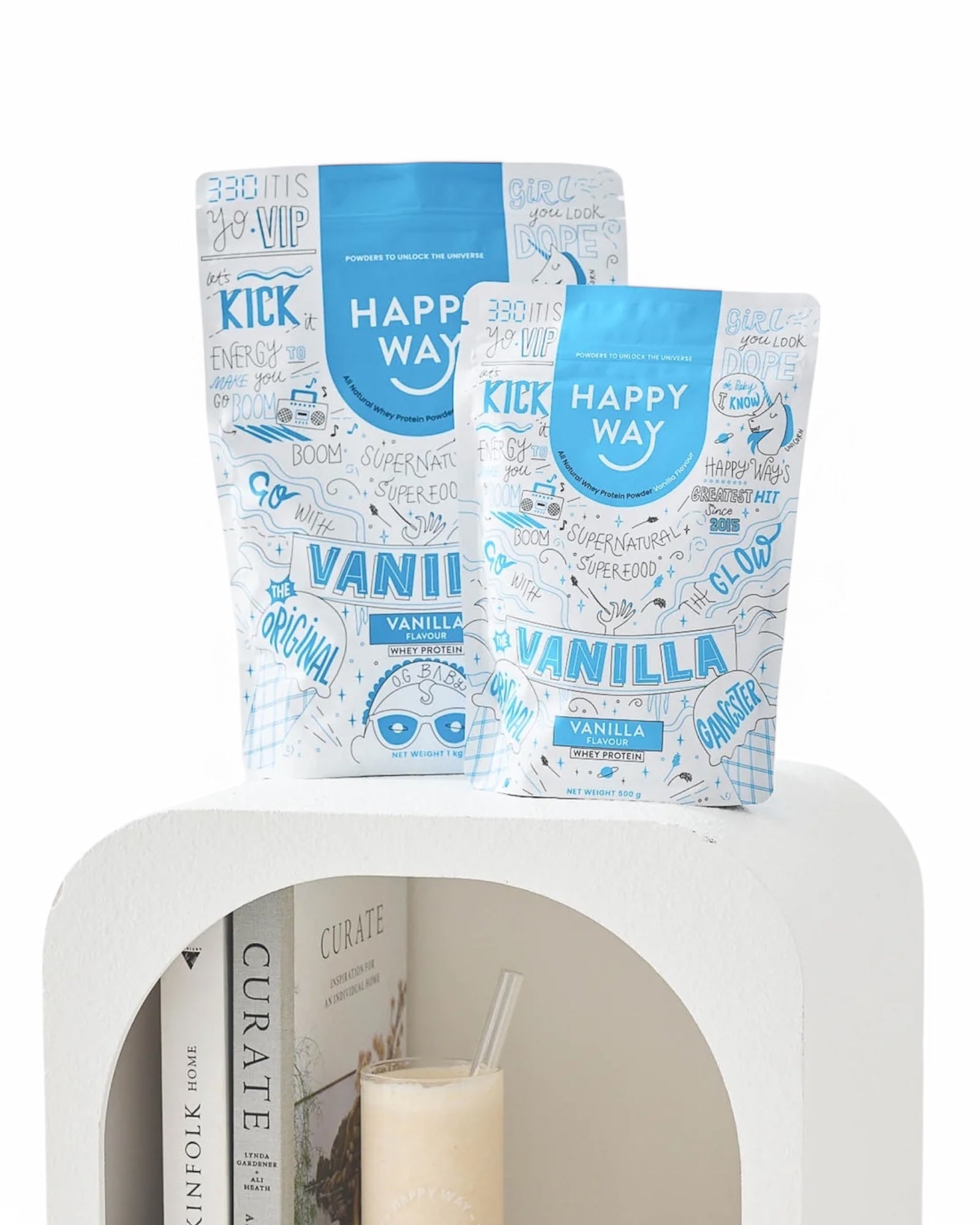 Happy Way Whey Protein Powder Vanilla